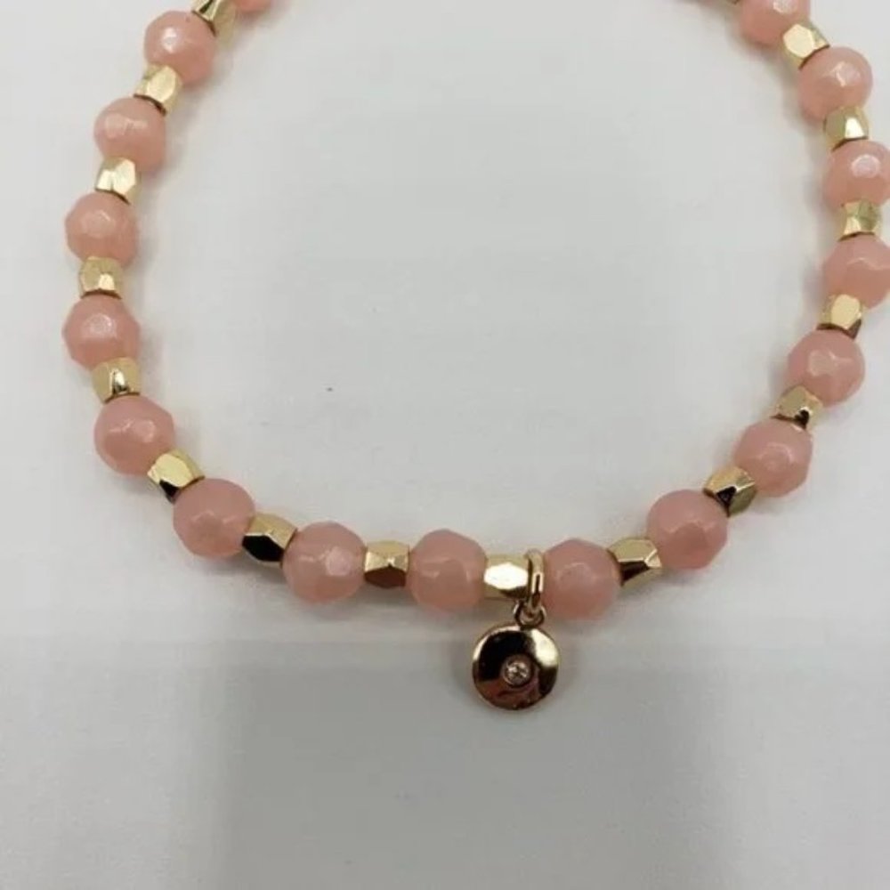 J. Crew Beaded Bracelet Black Grey Pink - Picture 6 of 6